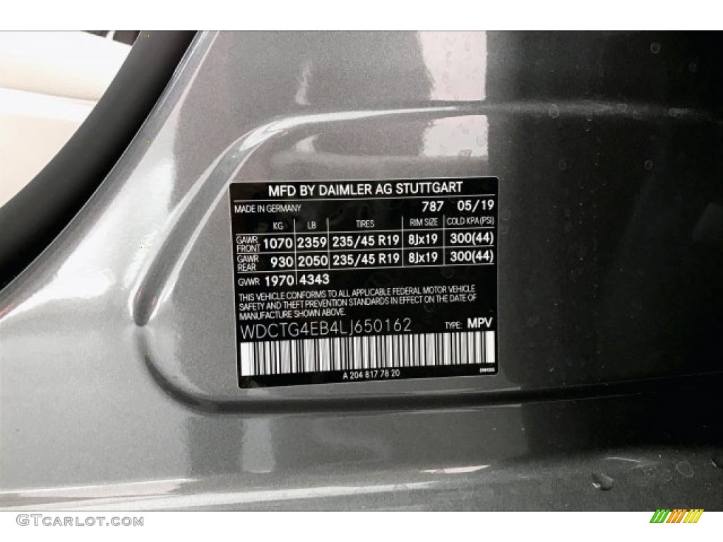 2020 GLA 250 - Mountain Grey Metallic / Crystal Gray photo #11
