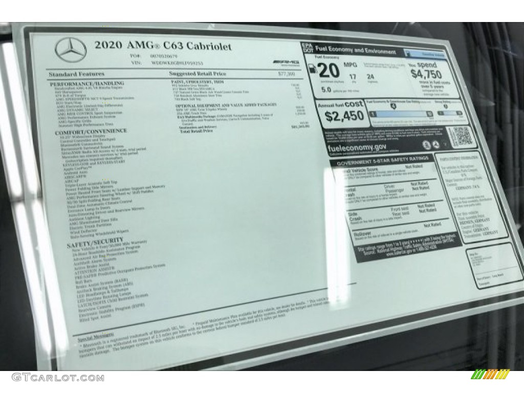 2020 C AMG 63 Cabriolet - Selenite Grey Metallic / Black photo #11