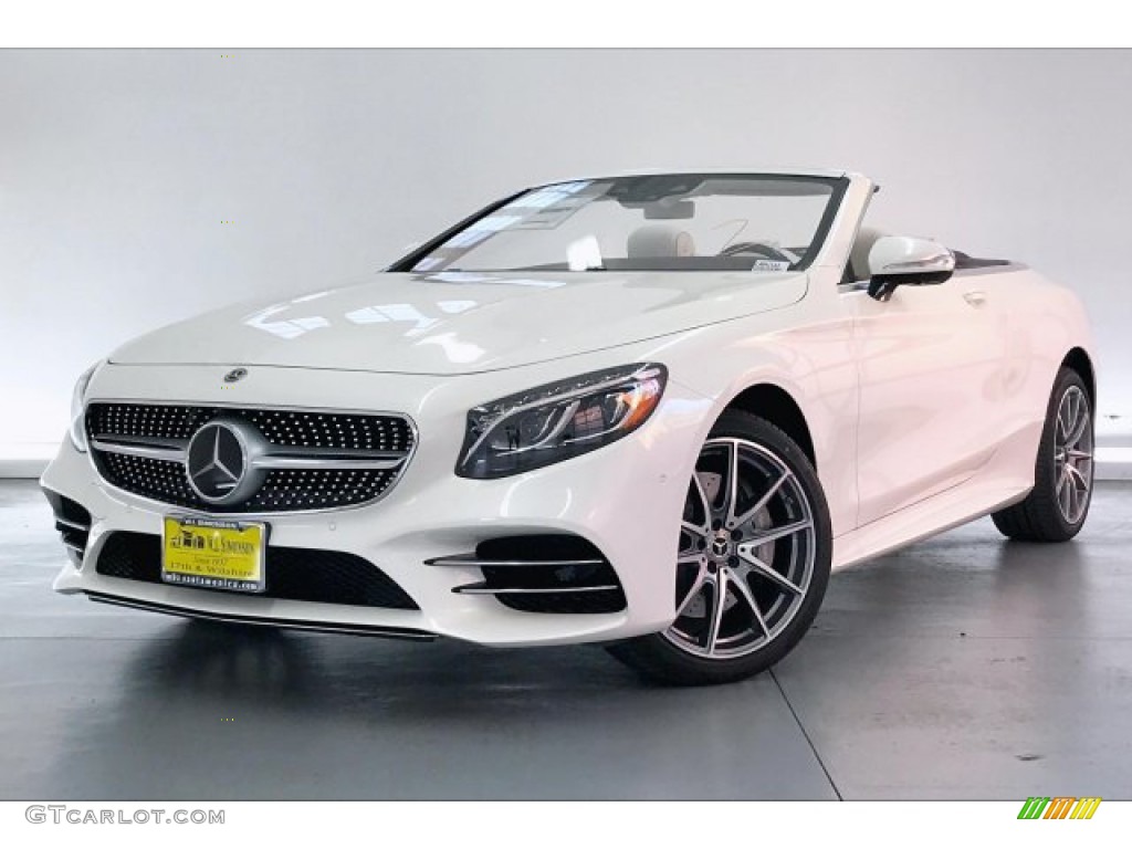 designo Diamond White Metallic 2020 Mercedes-Benz S 560 Cabriolet Exterior Photo #136132739