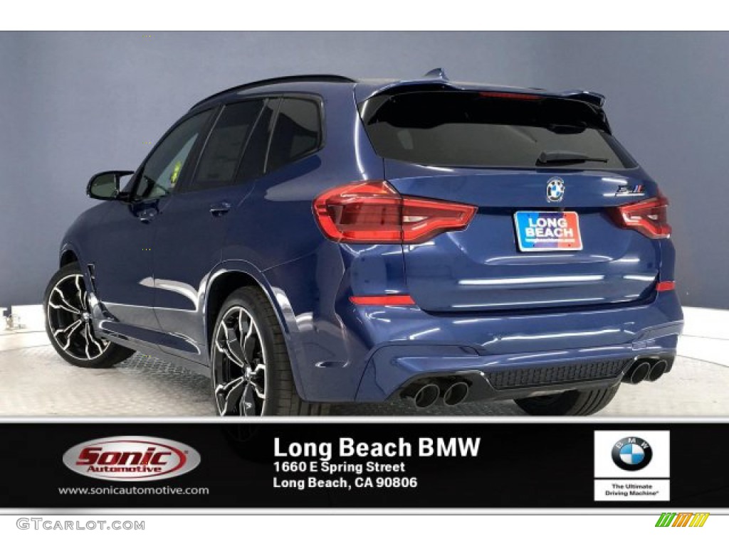 2020 X3 M Competition - Phytonic Blue Metallic / Black/Alcantara Black/Midrand Beige photo #2