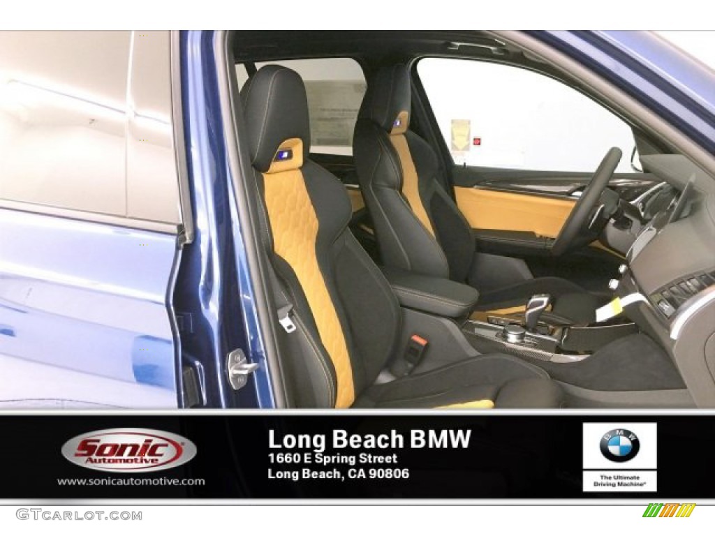 2020 X3 M Competition - Phytonic Blue Metallic / Black/Alcantara Black/Midrand Beige photo #7