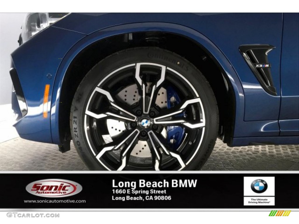 2020 X3 M Competition - Phytonic Blue Metallic / Black/Alcantara Black/Midrand Beige photo #9
