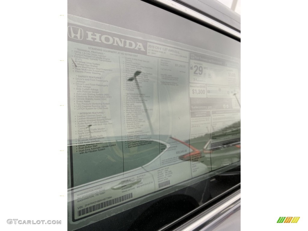 2019 CR-V EX-L AWD - Modern Steel Metallic / Gray photo #15