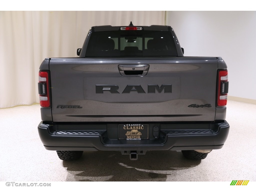 2019 1500 Rebel Quad Cab 4x4 - Granite Crystal Metallic / Black/Red photo #21