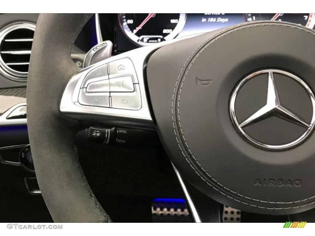 2017 Mercedes-Benz S 63 AMG 4Matic Sedan Black Steering Wheel Photo #136143455