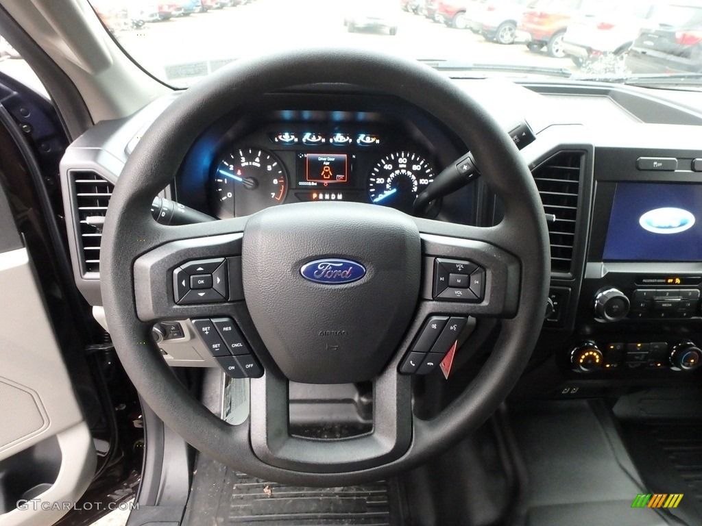 2019 Ford F150 STX SuperCab 4x4 Black Steering Wheel Photo #136143497