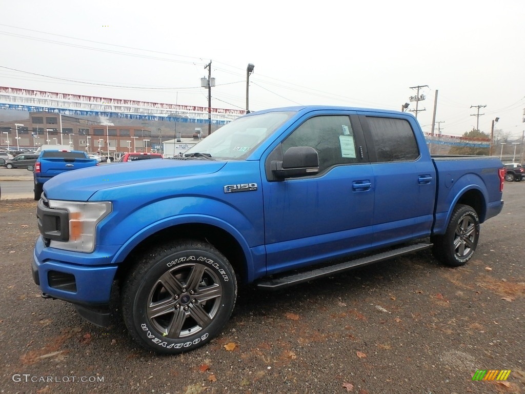 Velocity Blue 2020 Ford F150 XLT SuperCrew 4x4 Exterior Photo #136143719