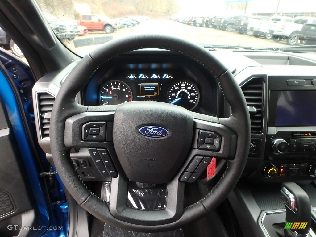 2020 Ford F150 XLT SuperCrew 4x4 Medium Earth Gray Steering Wheel Photo #136143794