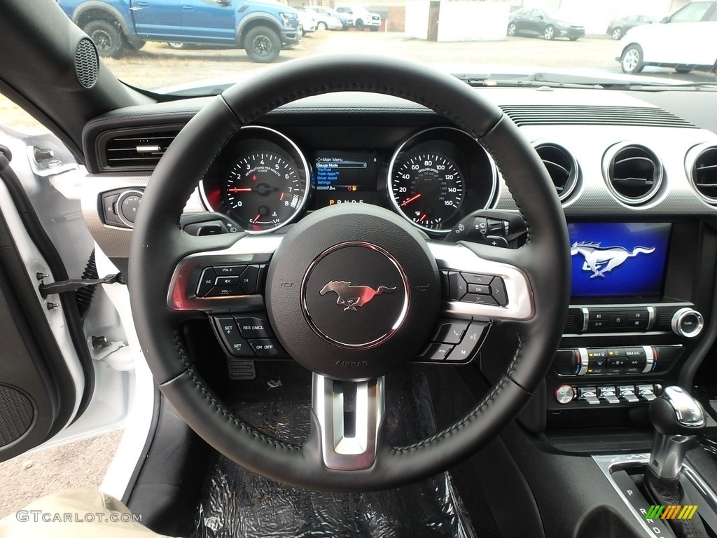 2020 Ford Mustang GT Fastback Ebony Steering Wheel Photo #136143953