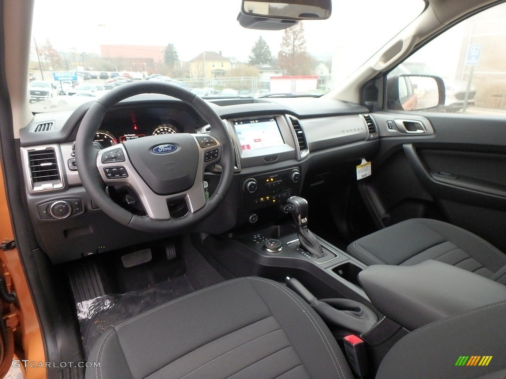 Ebony Interior 2019 Ford Ranger XLT SuperCrew 4x4 Photo #136146903
