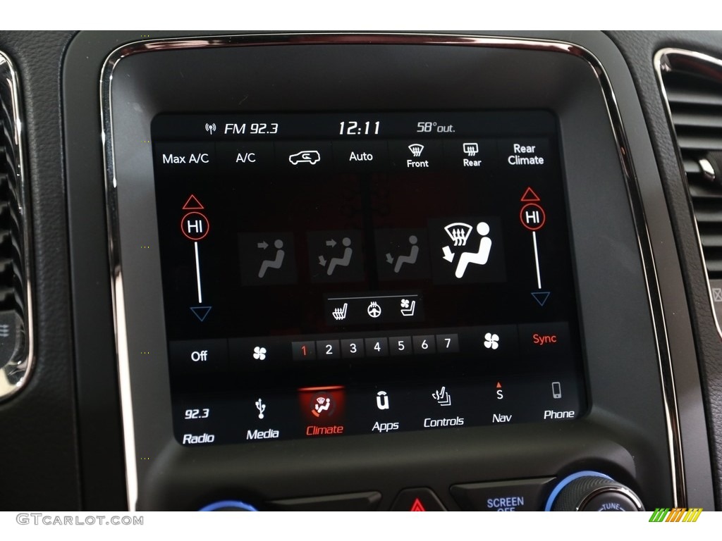 2019 Dodge Durango R/T AWD Controls Photo #136149682