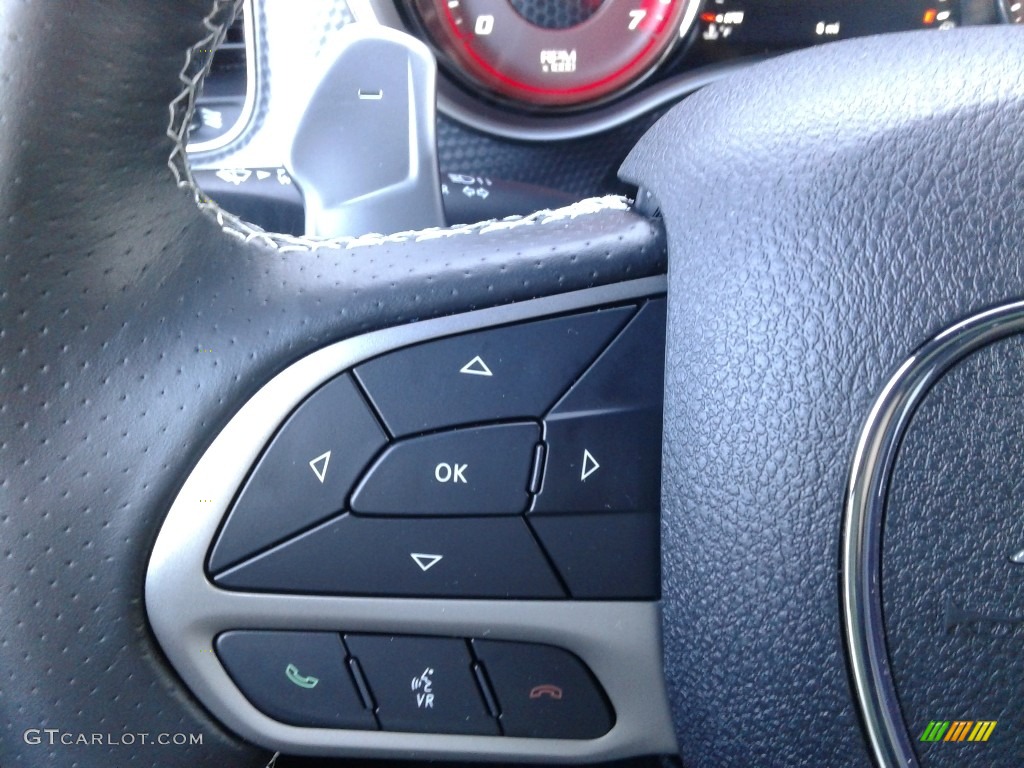 2019 Dodge Charger SRT Hellcat Black Steering Wheel Photo #136150860