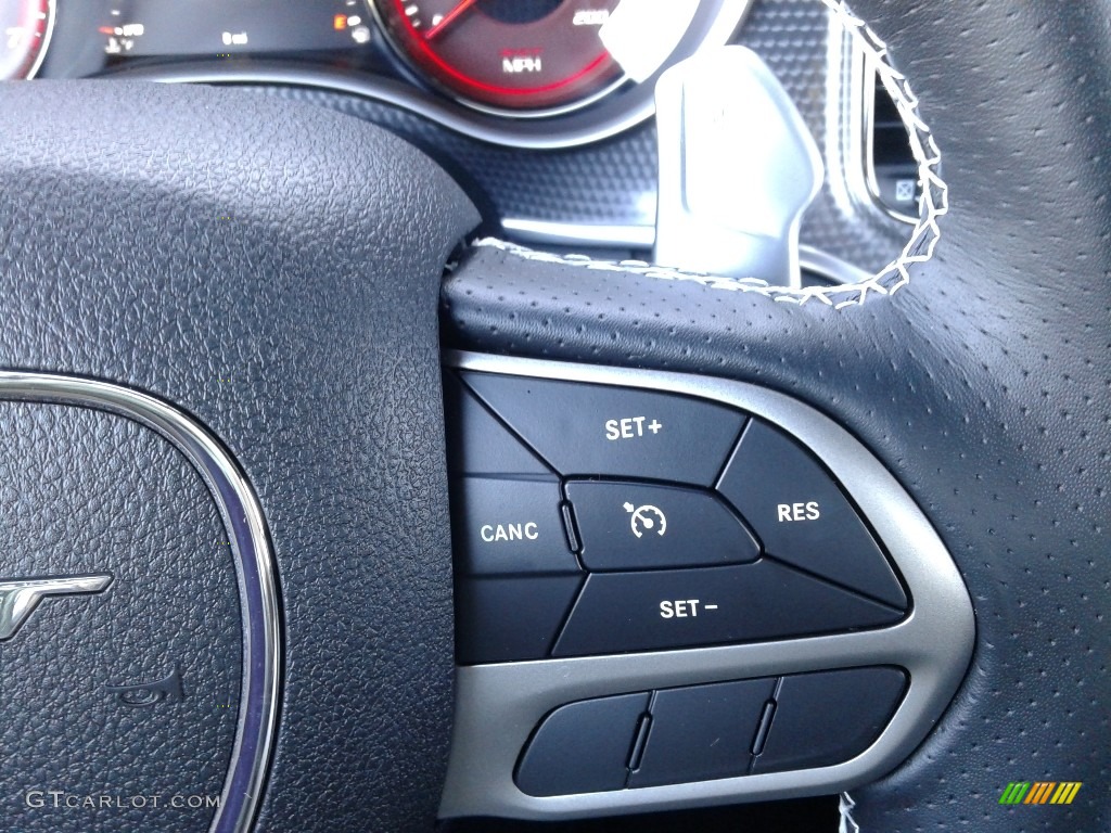 2019 Dodge Charger SRT Hellcat Black Steering Wheel Photo #136150893