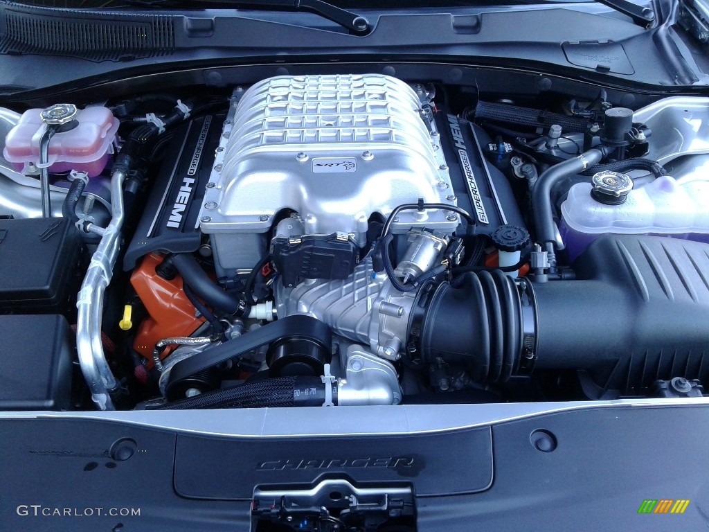 2019 Dodge Charger SRT Hellcat 6.2 Liter Supercharged HEMI OHV 16-Valve VVT V8 Engine Photo #136151424