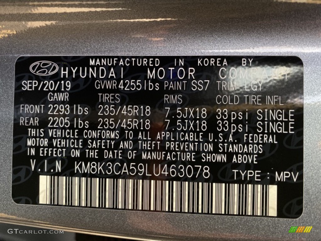 2020 Kona Color Code SS7 for Sonic Silver Photo #136155978