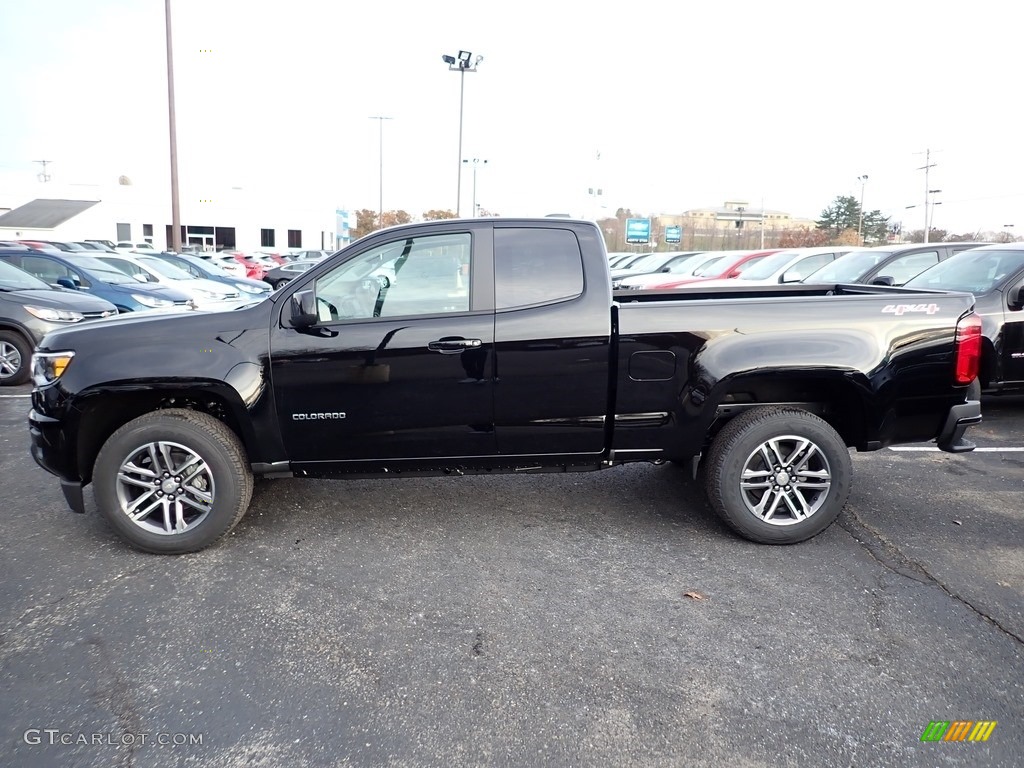 Black 2020 Chevrolet Colorado WT Extended Cab 4x4 Exterior Photo #136156890