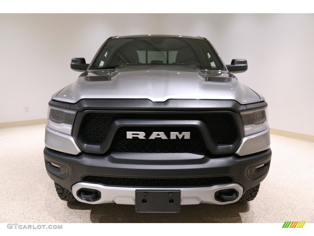 2019 1500 Rebel Quad Cab 4x4 - Billett Silver Metallic / Black/Red photo #2