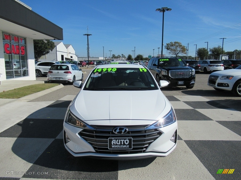 2019 Elantra SEL - Quartz White Pearl / Beige photo #2