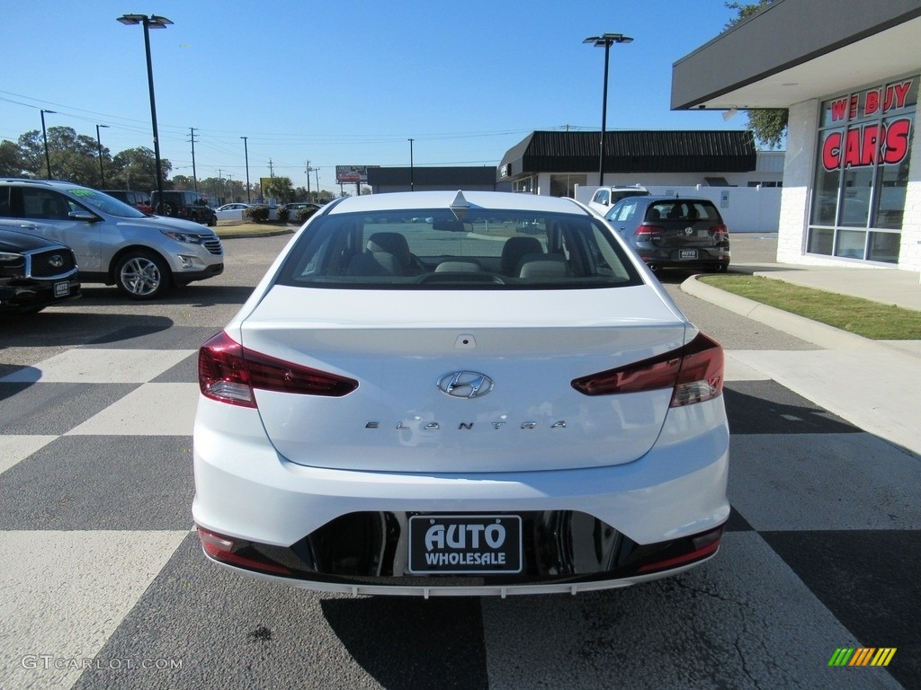2019 Elantra SEL - Quartz White Pearl / Beige photo #4