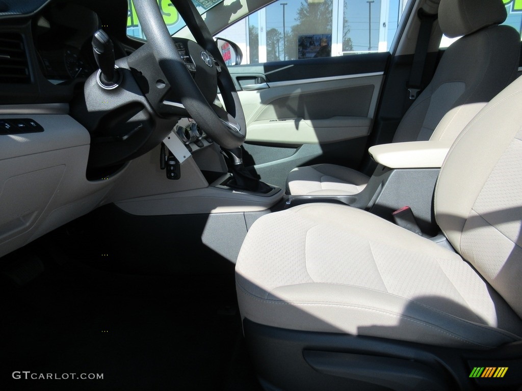 2019 Elantra SEL - Quartz White Pearl / Beige photo #10