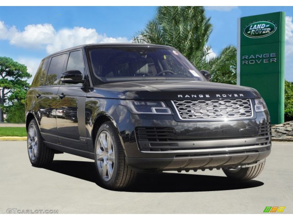 2020 Range Rover Supercharged LWB - Santorini Black Metallic / Ebony photo #2
