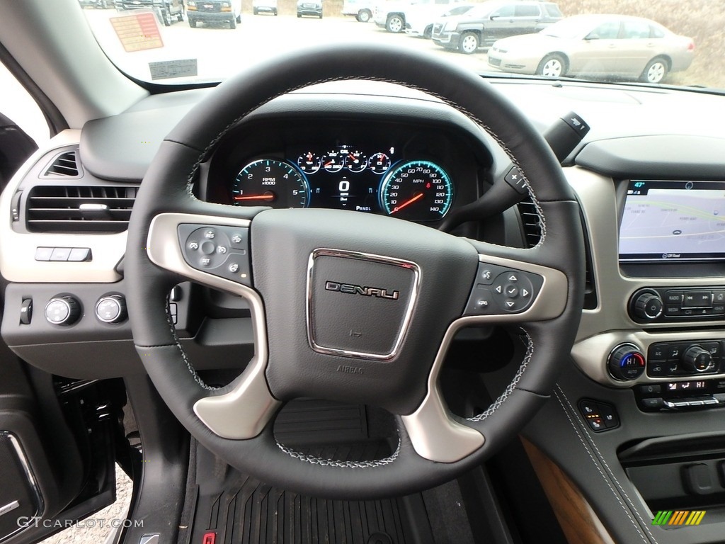 2020 GMC Yukon Denali 4WD Jet Black Steering Wheel Photo #136164106