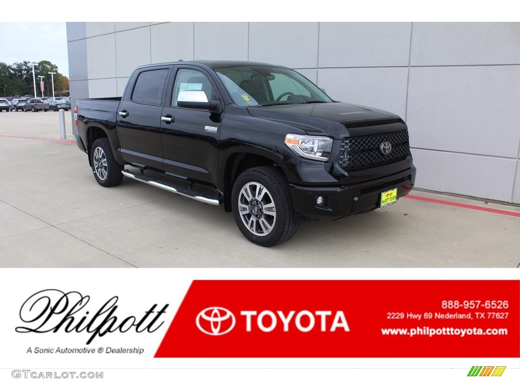 2020 Tundra Platinum CrewMax 4x4 - Midnight Black Metallic / Black photo #1