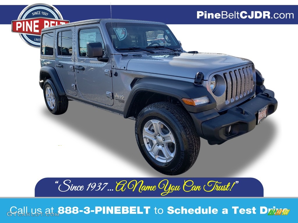 2020 Wrangler Unlimited Sport 4x4 - Billet Silver Metallic / Black photo #1