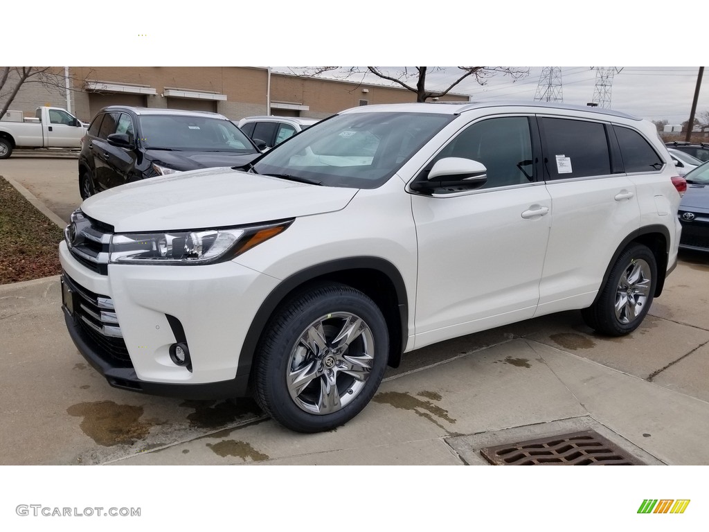 Blizzard Pearl White 2019 Toyota Highlander Limited Platinum AWD Exterior Photo #136175269