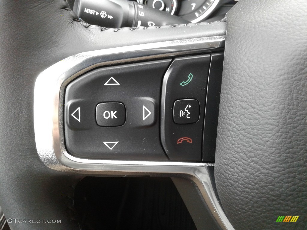 2019 Ram 1500 Laramie Quad Cab 4x4 Black Steering Wheel Photo #136180870