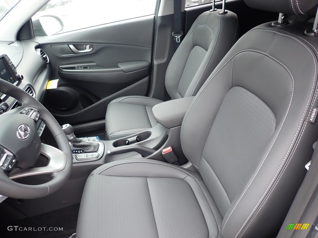 Black Interior 2020 Hyundai Kona Ultimate AWD Photo #136182460