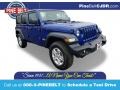 2020 Ocean Blue Metallic Jeep Wrangler Unlimited Sport 4x4  photo #1