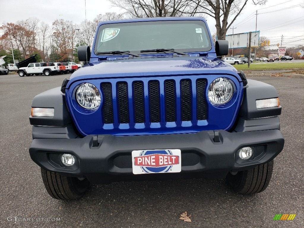 2020 Wrangler Unlimited Sport 4x4 - Ocean Blue Metallic / Black photo #2