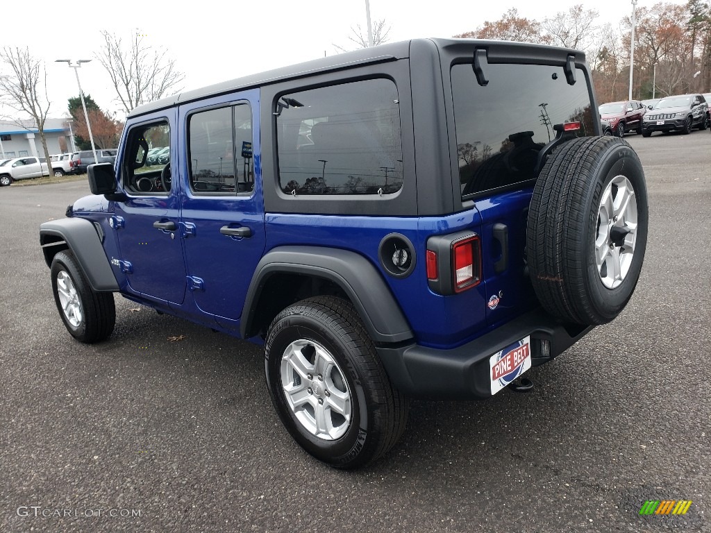 2020 Wrangler Unlimited Sport 4x4 - Ocean Blue Metallic / Black photo #4