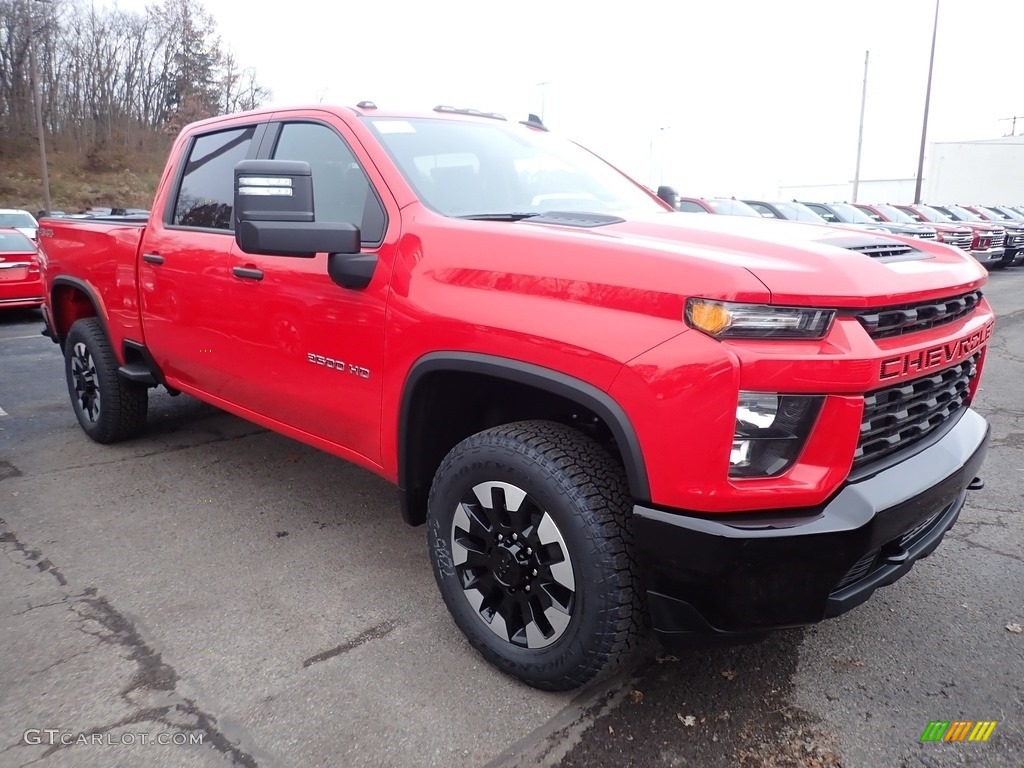 Red Hot 2020 Chevrolet Silverado 2500HD Custom Crew Cab 4x4 Exterior Photo #136185097