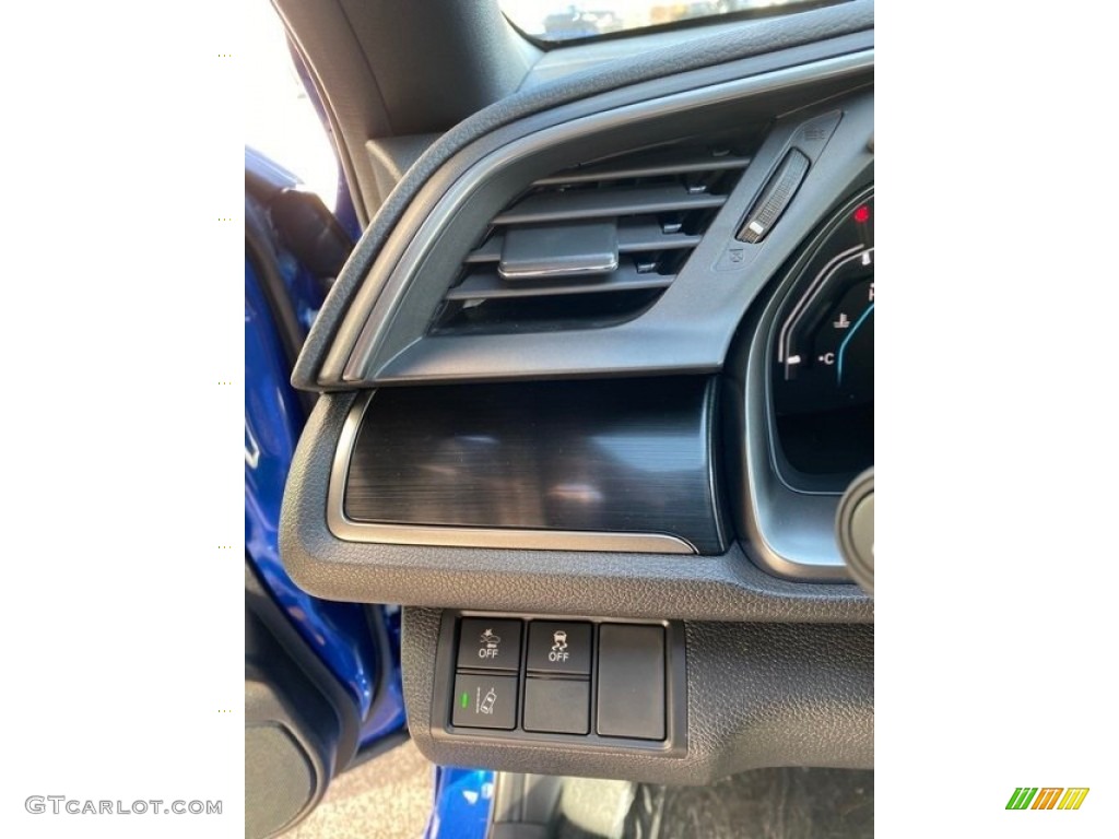 2020 Civic EX-L Hatchback - Aegean Blue Metallic / Black photo #12