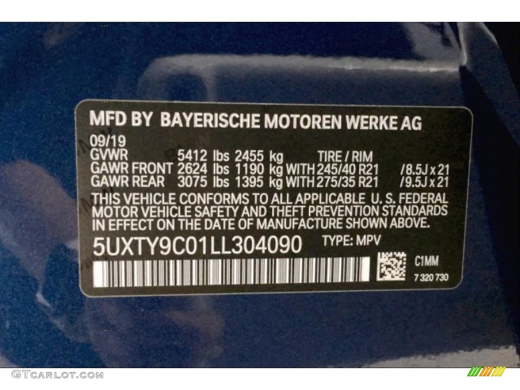 2020 X3 M40i - Phytonic Blue Metallic / Black photo #19
