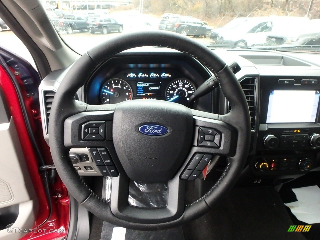 2019 Ford F150 XLT SuperCrew 4x4 Earth Gray Steering Wheel Photo #136186975