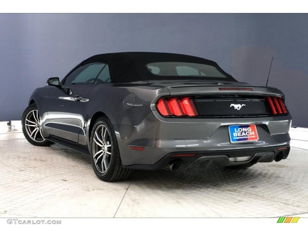 2015 Mustang EcoBoost Premium Convertible - Magnetic Metallic / Ebony photo #9