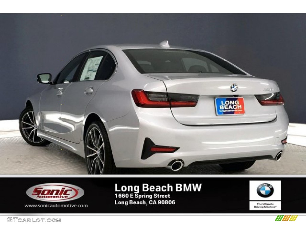 2020 3 Series 330i Sedan - Glacier Silver Metallic / Black photo #2