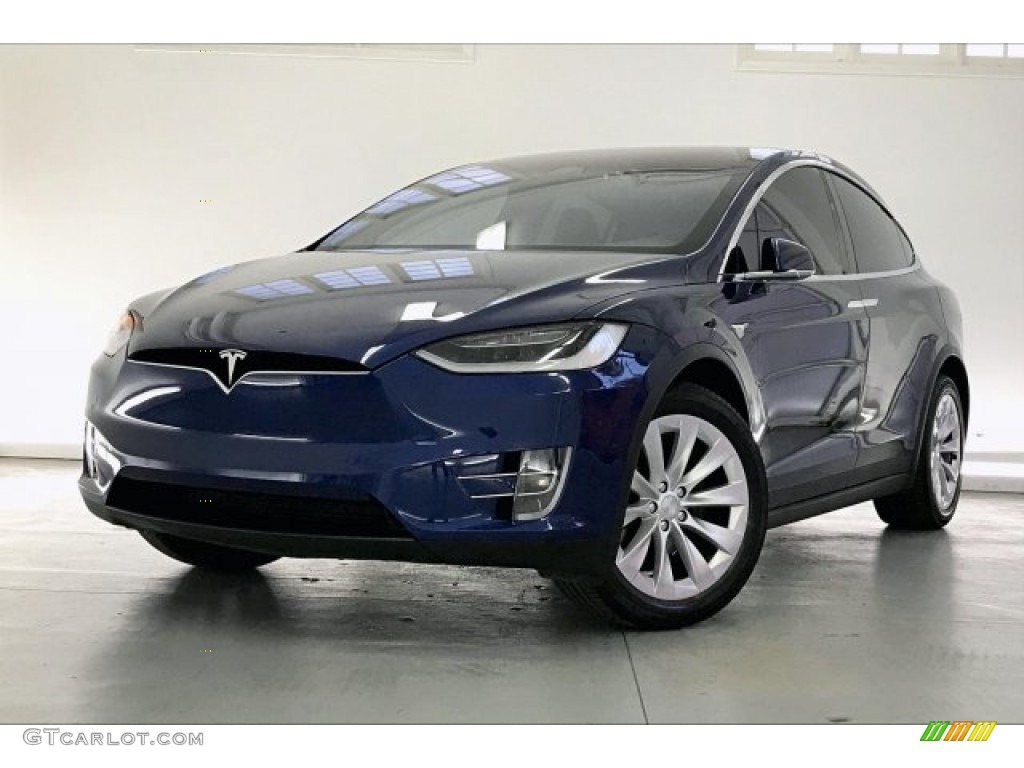 Deep Blue Metallic 2018 Tesla Model X 75D Exterior Photo #136193700