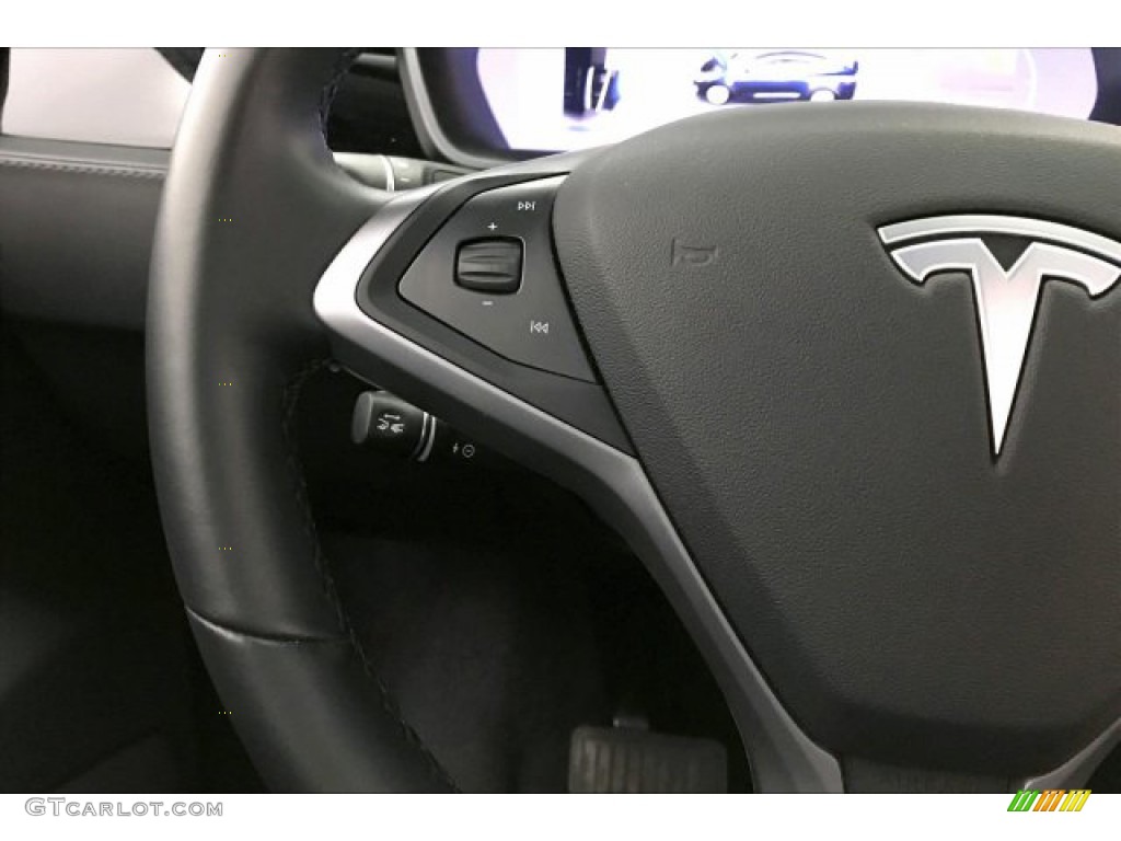 2018 Tesla Model X 75D Black Steering Wheel Photo #136193826