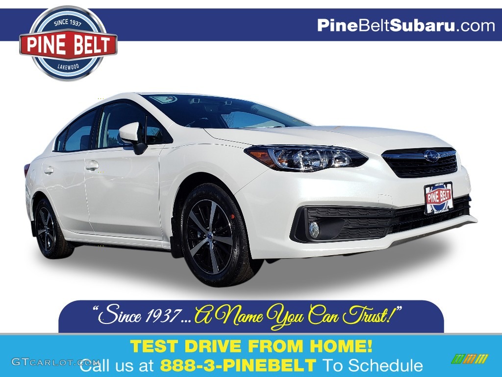 2020 Impreza Premium Sedan - Crystal White Pearl / Black photo #1