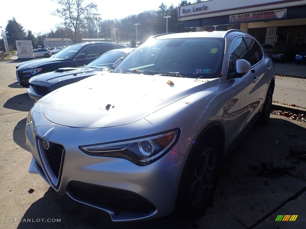 2018 Stelvio AWD - Silverstone Gray Metallic / Black/Black photo #11