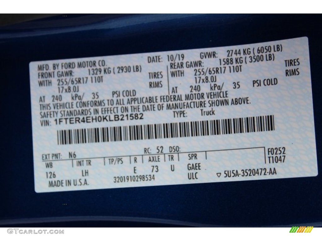2019 Ranger STX SuperCrew - Lightning Blue Metallic / Ebony photo #22