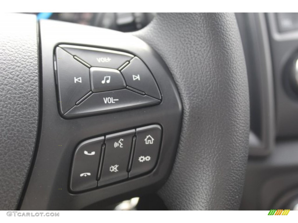 2019 Ford Ranger STX SuperCrew Ebony Steering Wheel Photo #136202619