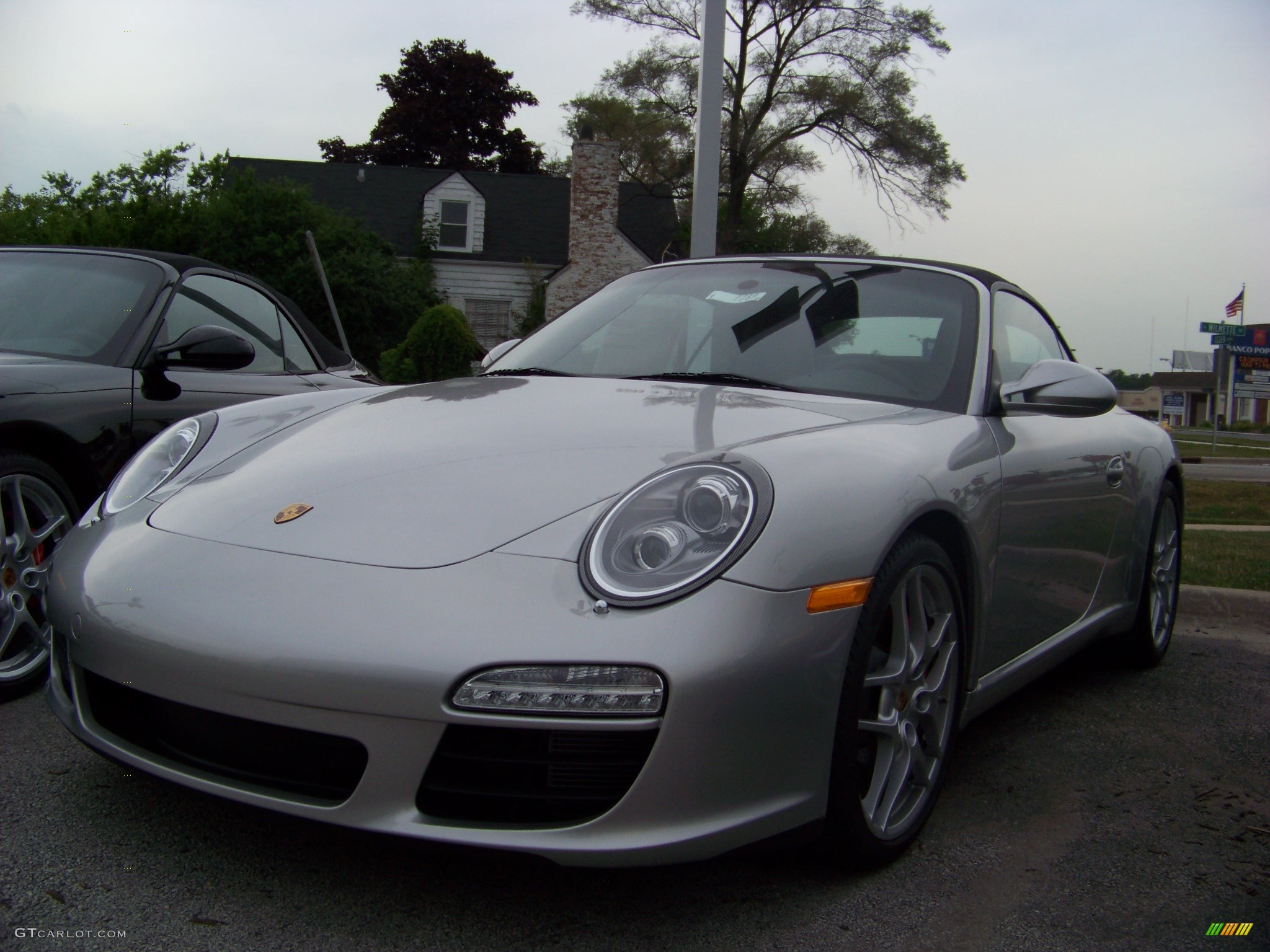 2009 911 Carrera S Cabriolet - Arctic Silver Metallic / Black photo #1