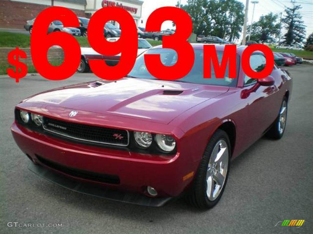 2009 Challenger R/T - Inferno Red Crystal Pearl Coat / Dark Slate Gray photo #1