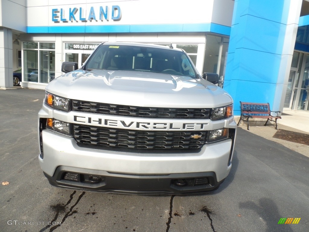 2020 Silverado 1500 Custom Crew Cab 4x4 - Silver Ice Metallic / Jet Black photo #3