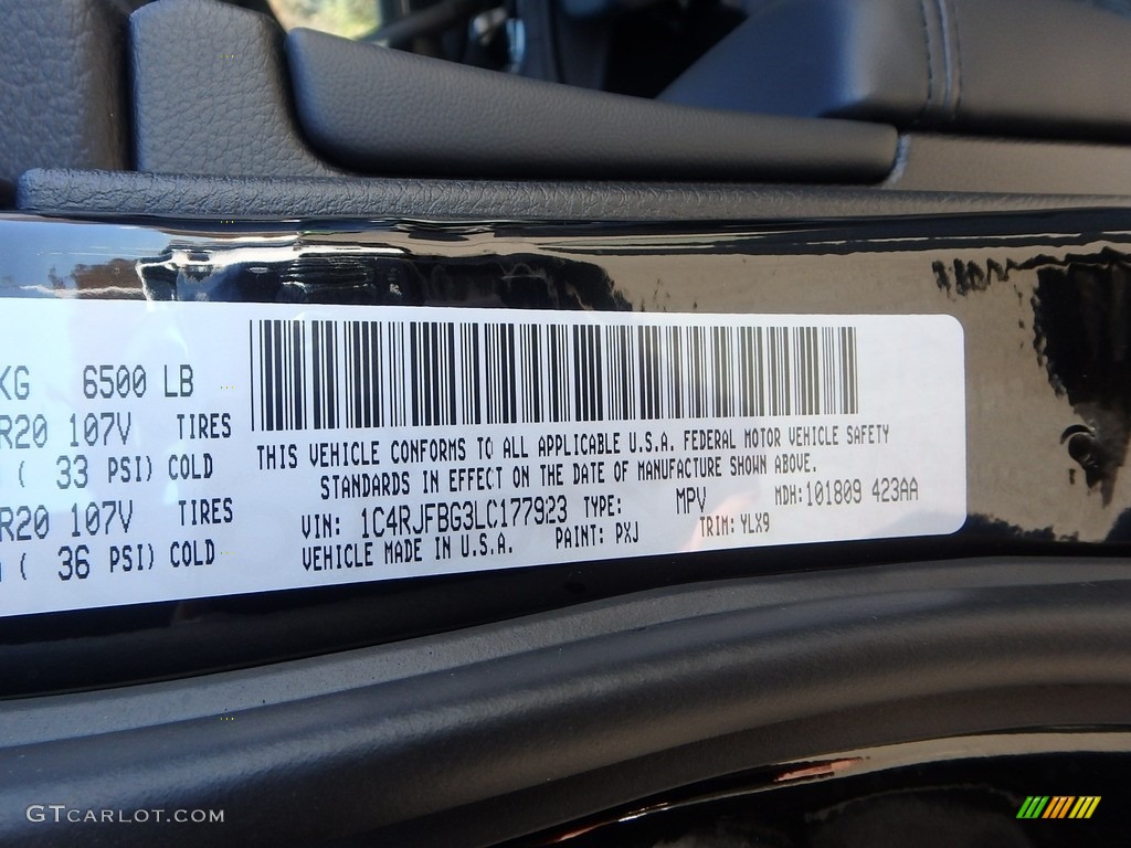 2020 Jeep Grand Cherokee Limited X 4x4 Color Code Photos